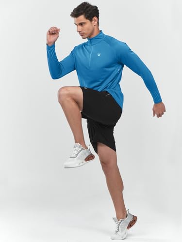Image of NORTHYARD Men's Quarter Zip Pullover Athletic Running Shirt Long Sleeve