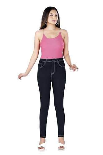 Image of TWGE - Women's Mid Rise Skinny Fit Jeans - Single Button, Stretchable Denim Pants - Ankle Length - Stylish Casual Wear Pack of 1