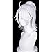 GUKAIIIZLDFGL Men's Short Silver White Ponytail Wig Fashion Male Role Anime Cosplay Wigs Game Costume Fancy Dress Wigs Heat Resistant Synthetic Wig for Halloween Party