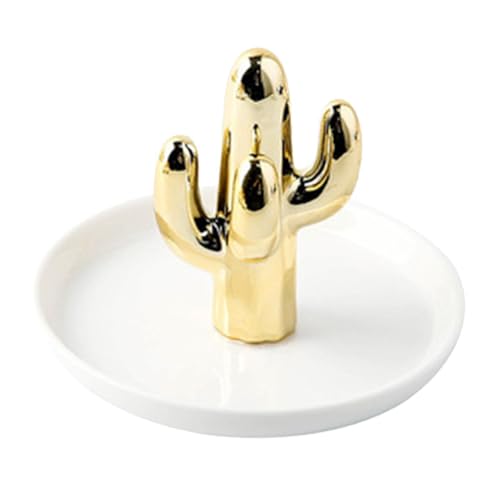 YUSSEQDD Soporte para joyas, expositor de joyas, almacenamiento de collares y anillos, soporte para pendientes, gancho para reloj, placa organizadora, bandeja, Oro, 13.5 x 10 cm