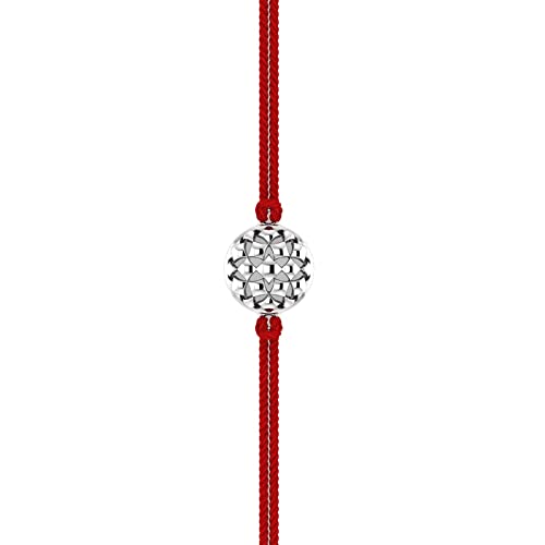 Image of KuberBox Men's Silver Rakhi, Sayukta Mesh, Bracelet for Raksha Bandhan For Brother