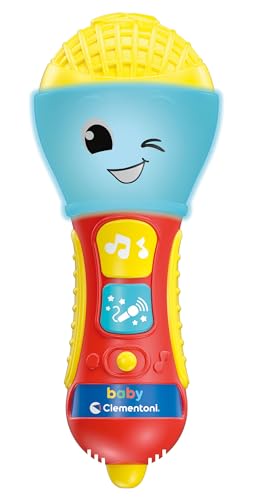 Clementoni - Baby Microfono per Bambini, Gioco Elettronico Musicale Prima Infanzia, Giocattolo 10-36 Mesi, Centro...