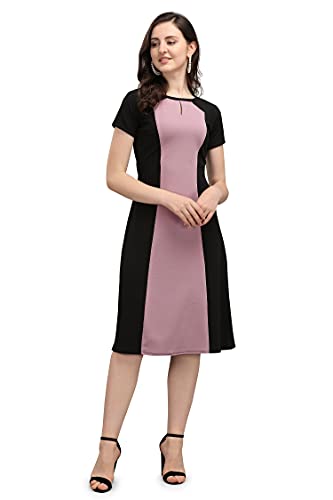 Image of PURVAJA Women's Fit & Flare Knee-Length Dress