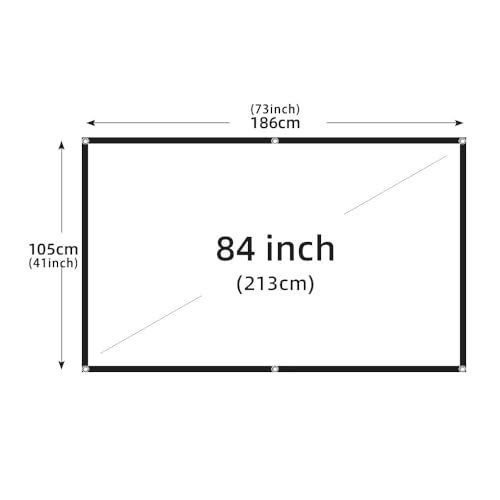 Pantalla portátil plegable para proyector 84" 16:9 miniatura 2