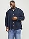 Jack & Jones Herren Einfarbiges Plus Size Hemd Basic Übergrößen Langarm Shirt Uni Business JJEOXFORD, Navy Blazer/Fit:Plus Size, 3XL Große Größen
