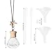 GTWYGT 6 Pack Leak-Proof Hanging Car Diffuser - 8ml Refillable Empty Bottles with Wood Caps, 3 Funnels & 2 Droppers - Essential Oil Air Freshener for Car, Home or Office (6, Seashell)