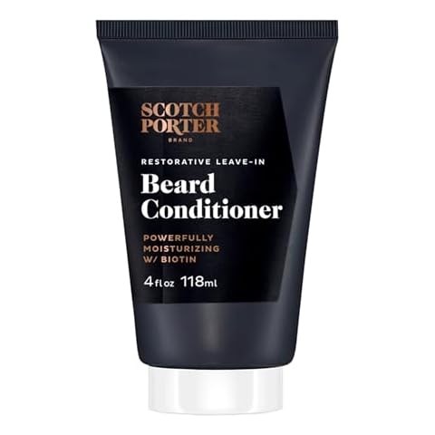 Scotch Porter Restorative Leave-In Beard Conditioner – Deep Conditioning Softener with Lightweight Feel, Reduces Frizz & Provides Long-lasting Hydration & Shine to Dull, Dry, Coarse Beards – 4 oz. Cover