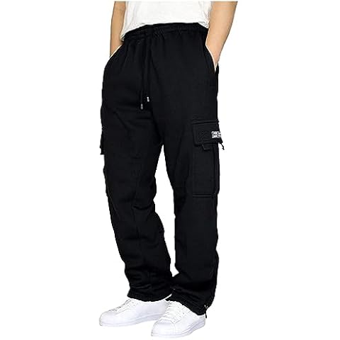 NOVASGAFF Men's Fleece Cargo Joggers Cover