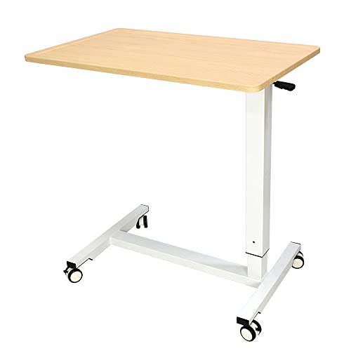 快適ワークの昇降ミニデスク LD901 ナチュラル/ホワイト 手動レバー式 傾斜台 簡単組み立て