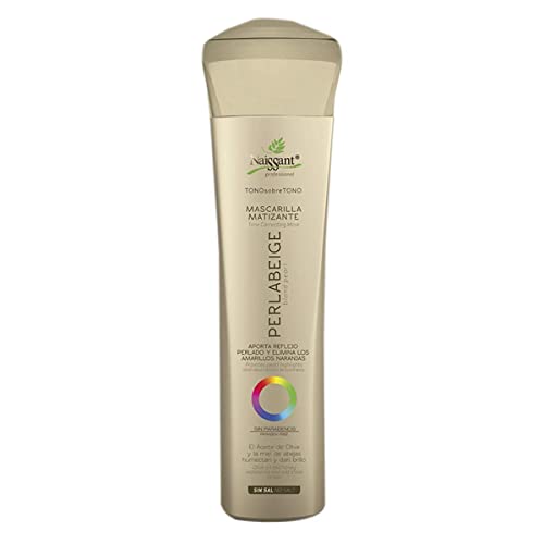 Naissant Professional Hair Treatment Mask. Color Depositing, Color Intensifier and Tone Correcting Highlights. Without Salt, Paraben and Ammonia. (Blond Pearl, Perla Beige)
