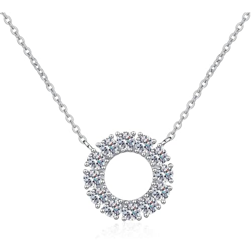 14K Gold VVS1 0.84ct/1.2ct Reversible Round Diamond Pendant Necklace for