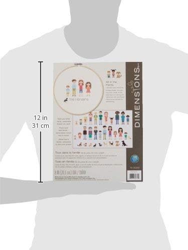 Dimensions Customized Counted Cross Stitch Family Portrait Kit, 8” Diameter