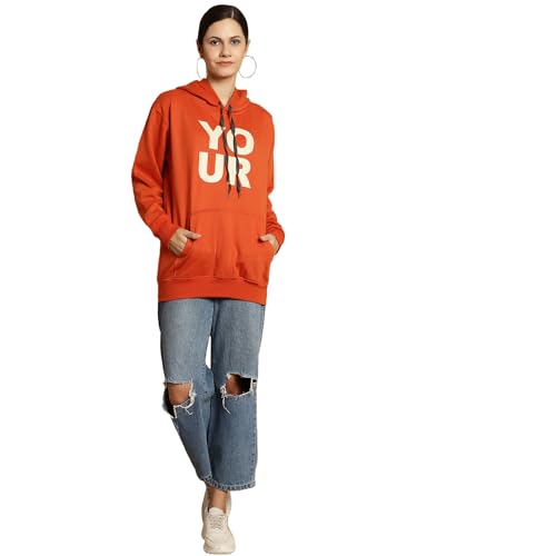 Image of Mack Jonney Printed Hooded Cotton Fleece Sweatshirt for Women-MACK32482