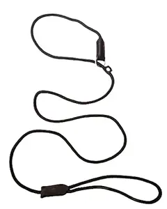 RvPaws Dog Show Leash Cord Type Nylon Leash with Adjustable Loop Training Leash 5 Feet (Black)