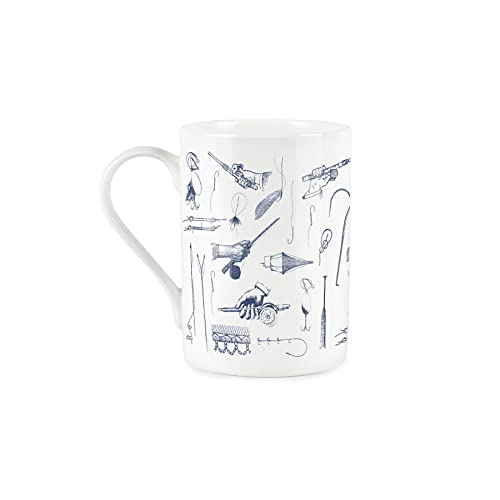 Purely Home Vintage Hobbies Range - Fishing and Angling Themed Mug - Bone China Style White Mug Coffee/Tea Gift - Image 2