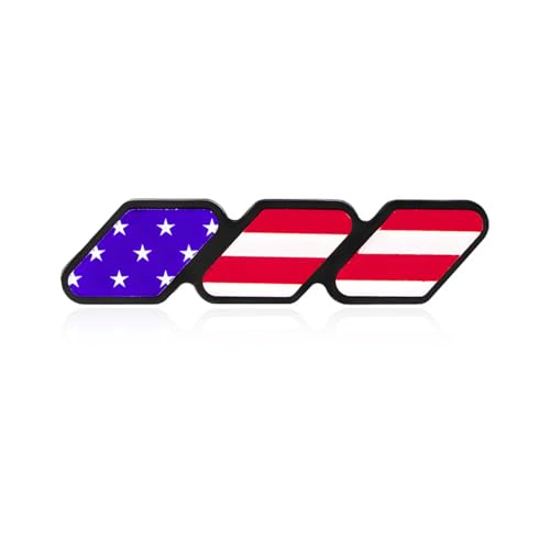 Image of Car Grille Decor Badge, Tri-Color Front Grille Decoration Label Emblem, Creative Badge Decal Auto Bumper Trim Compatible with Tacoma 4Runner, Exterior Car Accessories (Style F)