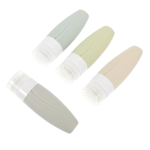 Yardwe 4個 シリコン製旅行用トイレタリーボトル 柔軟で破れにくい 小型詰め替え容器 シャンプー ローション用 持ち運び便利 最後まで使い