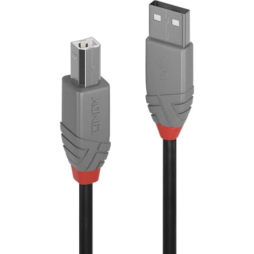 LINDY USB 2.0 Kabel Typ A/B anthra Line m/3m
