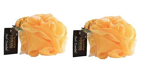 Hydrea Großer Exfoliierender Körperschwamm - Bad & Dusche Doppelpack - Gelb Cover