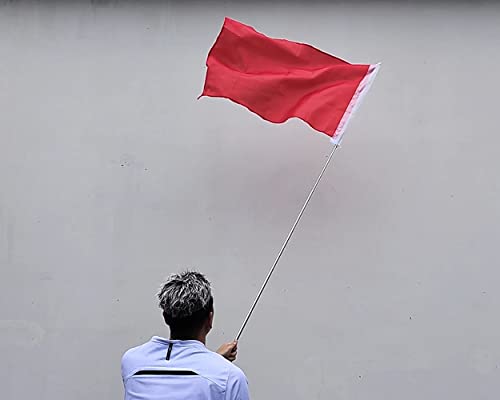 Teleskop Fahnenstange 2 Stücke Handheld Fahnenstange Edelstahl Tour Guide Fahnenstange (2m & 2m)