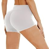 ZOOSIXX Workout Shorts Women, Black Booty Dance High Waisted Biker Shorts for Yoga