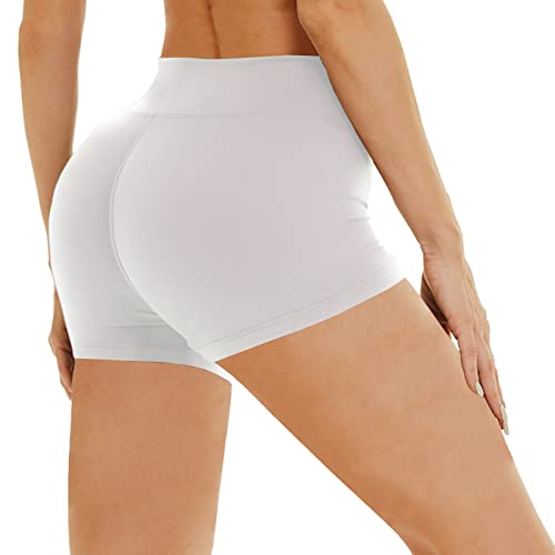 Zoosixx Workout Shorts Women, Black Booty Dance High Waisted Biker Shorts For Yoga #TOP13