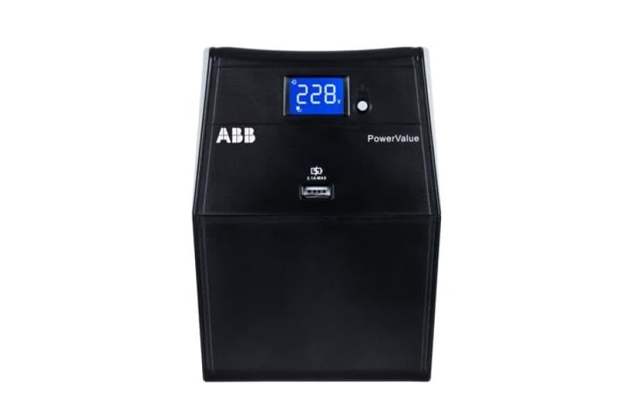 ABB PowerValue 11LI Up Sistema de alimentación ininterrumpida (UPS/SAI) Línea interactiva PowerValue 1500 VA (4NWP100173R0001), 4 Minutos, Negro