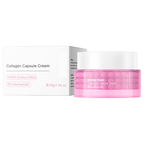 Pink Collagen Jelly Cream,PDRA(Sodium Dna)+ 5% Niacinamide,Gentle Moisturizer Hydrating Brightening Anti-Wrinkle Improve Fine Lines & Rough Texture For Face