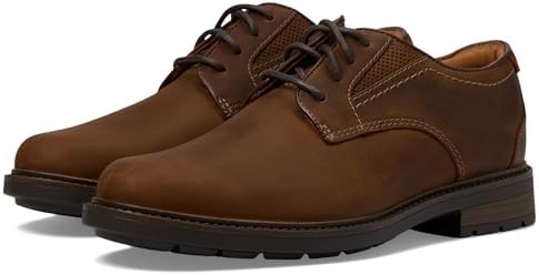 Clarks Men's Un Shire Low Oxford, Beeswax Leather, 10 | Image 3