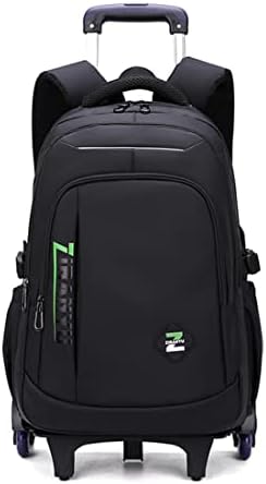 YJMKOI Large Capacity Trolley Backpack Middle School Rolling Bookbag Carry-on Luggage School Bagwith Wheels