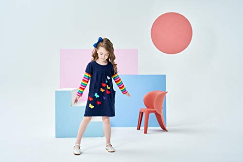 VIKITA Meisjes Jurken Patroon Strepen Jerseyjurken 1-8 jaar oud - Image 6