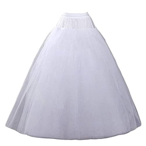 AWSALE Reifrock Unterrock Bodenlang - Petticoat Für Brautkleid In Weiß WPT109