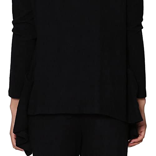 Image of LA CERA Women's Open Front Casual Long Sleeve Knit Classic Sweaters Comfortable Brushed Cascase Cardigan