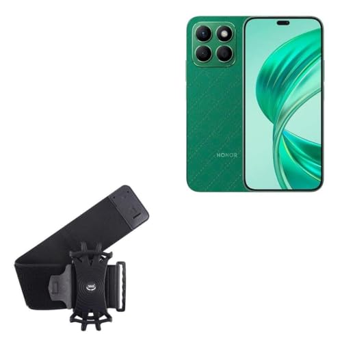 BoxWave Holster Compatible with Honor X8b - ActiveStretch Sport Armband, Adjustable Armband for Workout and Running - Jet Black