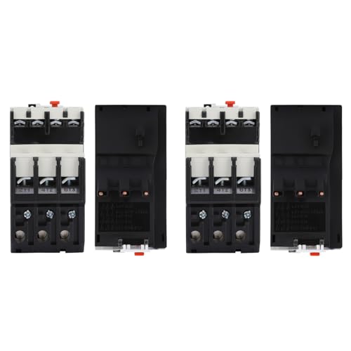2pcs Thermal Overload Relay, Phase Break, Manual and Automatic Reset, with Temperature Compensation for Electric Motor Circuit