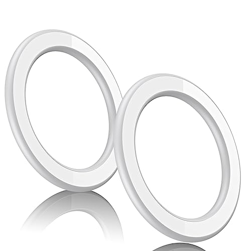 Magnetic Ring Holder for iPhone 14 13 12 Magnet Wall Mobile Phone Holder Magnetic Car Phone Stand for magsafe case (Blue-White 2 pcs)