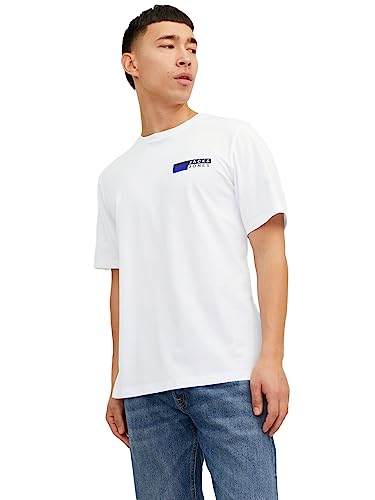 JACK & JONES Herren Rundhals T-Shirt JJECORP Logo - Regular Fit S M L XL XXL, Größe:XXL, Farbe:White P4 Small Print 12233999