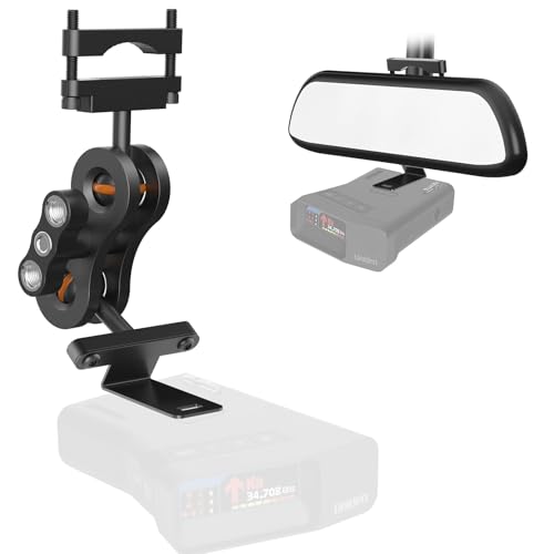 Radar Detector MountAluminum Rearview Mirror Radar BracketCar Truck Rearview Mirror Rod MountCompatible with Uniden R7 R8 R8w