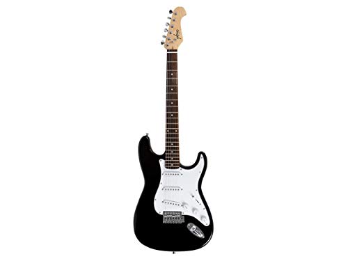 Monoprice Indo Series 6 String Electric Guitar Package, Right, Black (625904) - Image 3