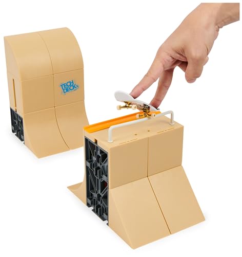 Tech Deck, Danny Way Mega Half Pipe X-Connect Park Creator, anpassbares Rampenset mit besonderem Plan B Fingerboard, Kinderspielzeug für Jungen und Mädchen