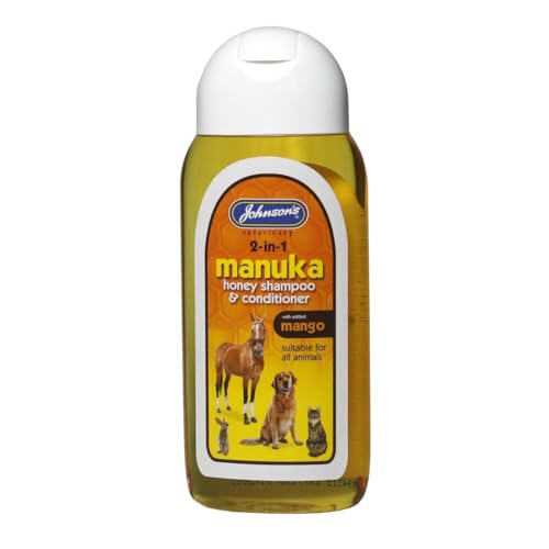 Johnsons Vet Manuka Honey 2-In-1 Shampoo Clear 200 ml (Pack of 1)