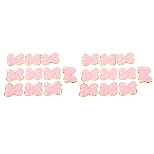Patchs à repasser avec nœuds roses pour couture et customisation de vêtements - 2