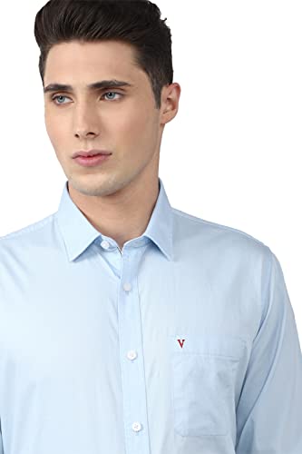 Image of Van Heusen Solid Casual Shirt for Men| Premium Cotton| Full Sleeves| Regular Fit |Breathable Fabric |