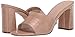 The Drop Women's Pattie High Block Heeled Mule Sandal, Natural Embossed Croc, 9