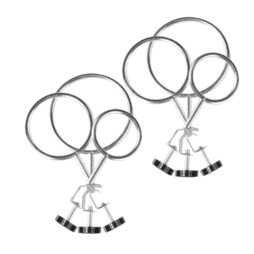 BESPORTBLE 6pcs Lab Support Stand Clamps Versatile Retort Support Ring Jaw Holders for Test Tubes and Beakers for Chemistry and Physics Experiments
