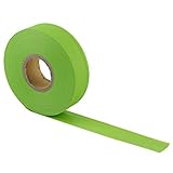 Rhawuy Cinta de marcado de alta visibilidad |Cinta de PVC resistente de 147 pies para camping/senderismo/límites |Cinta de precaución no adhesiva, naranja o verde (Verde)