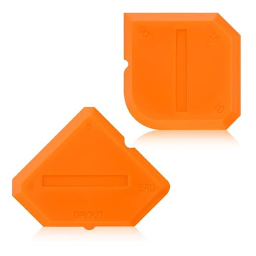 Outus 2 Pieces Caulking Tool Set Silicone Sealant Grout Tool for Kitchen Bathroom Floor Sealant Sealing(Orange)