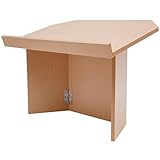 iSamLam Wooden Foldable Podium Stand, Portable Folding Tabletop Desk Lectern Laptop Book Desktop Holder for Churches, Classrooms, Pulpit, 27