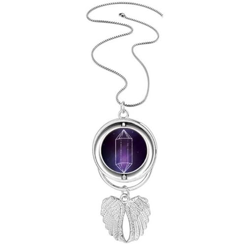 Collier pendentif étoile ailes d'ange Crystal Universe en argent chic