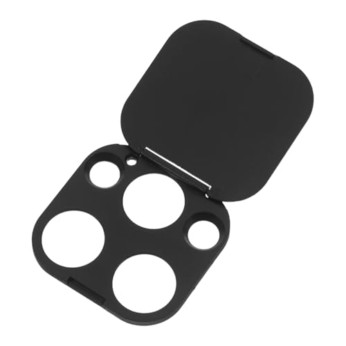HOMSFOU リアレンズ保護ケース レンズセキュリティカバー 接着カメラレンズカバー リアレンズキャップ ウェブカメラカバー 電話カメラダスト保護 Black